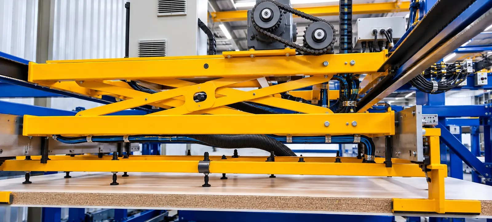 Schaarlift in de door AVASTO vernieuwde productielijn B van FAAY Vianen