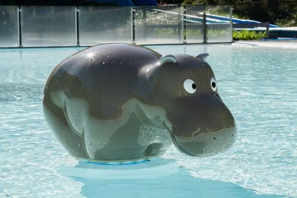 Dierfiguur nijlpaard in grijs