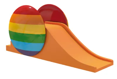Peuterglijbaan regenboog in oranje