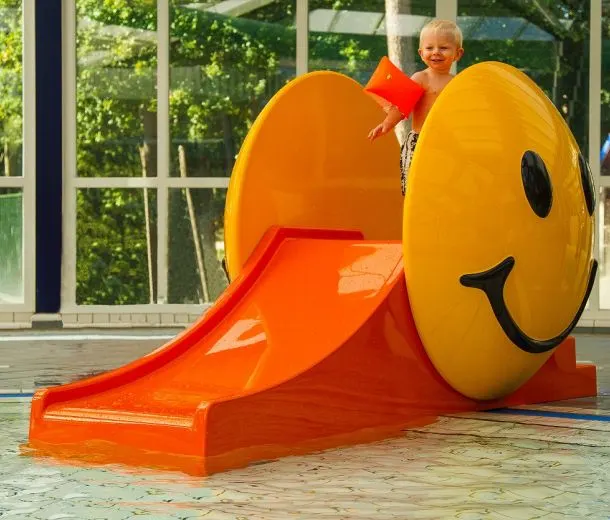 Peuterglijbaan Smiley in oranje