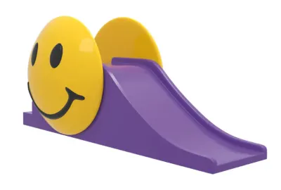 Peuterglijbaan smiley in paars